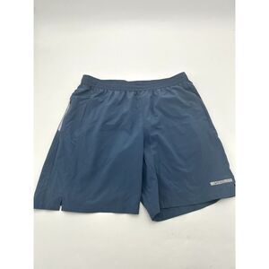 Skora Training Mini Short Men's Size Large Blue Polyester Blend Elastic Waist